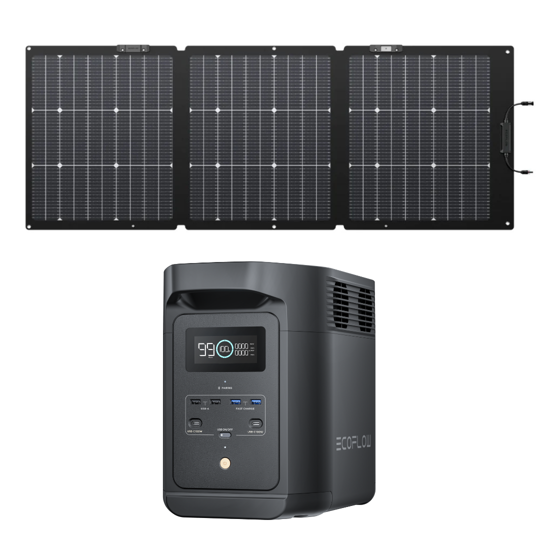 Kit Solar EcoFlow DELTA E980 + Painel Solar 160W